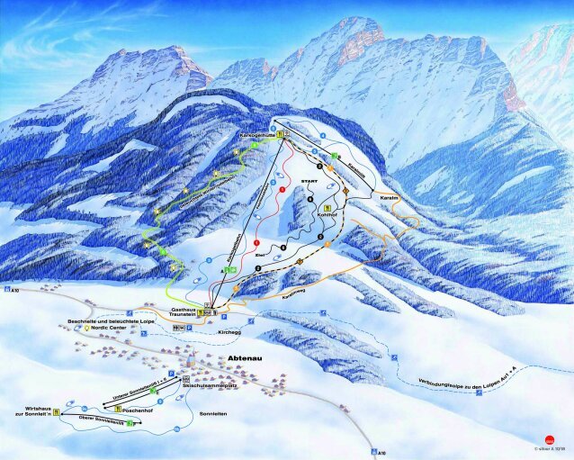 Karkogel sítérképe