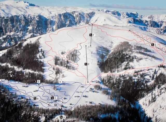 Aflenz - Bürgeralm sítérképe