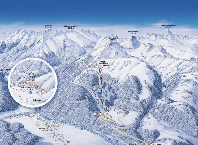 Jöchelspitze sítérképe