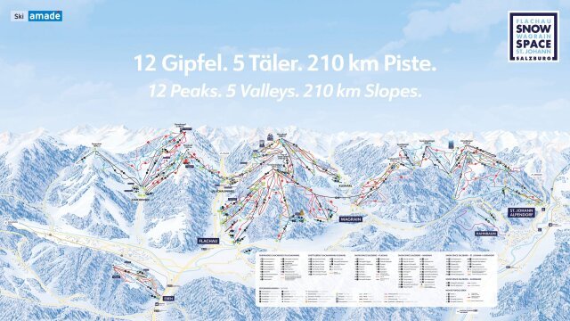 Flachau - Wagrain sítérképe
