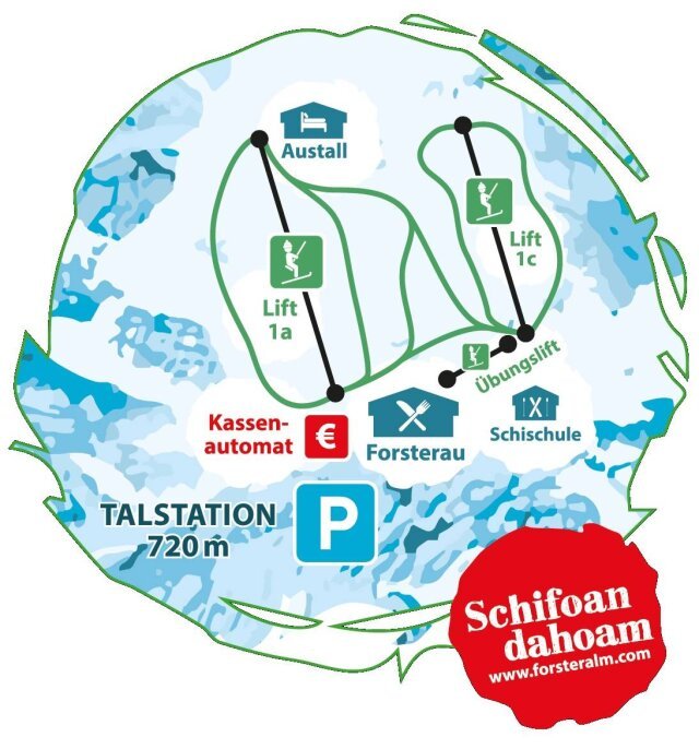Forsteralm sítérképe
