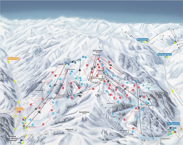 Grossarltal - Dorfgastein sítérképe
