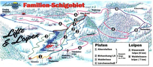 Hochbärneck sítérképe