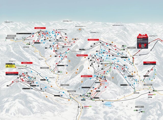 Kitzbühel sítérképe