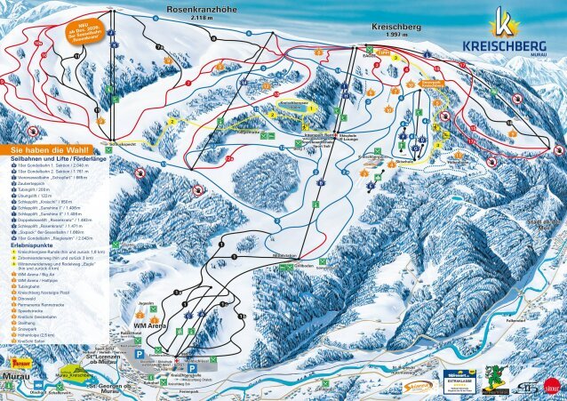 Kreischberg - Murau sítérképe