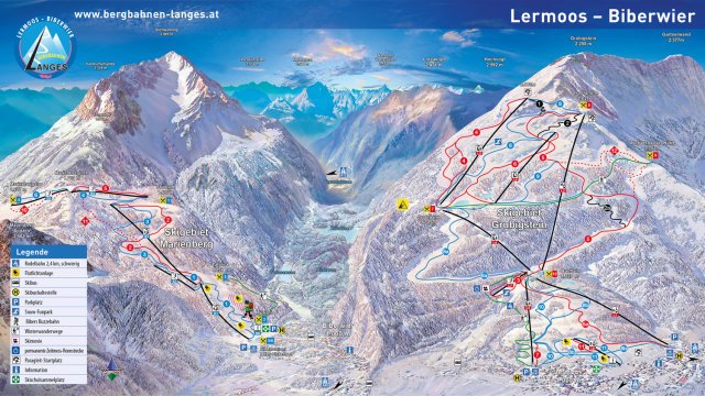 Lermoos - Biberwier sírégió sítérképe