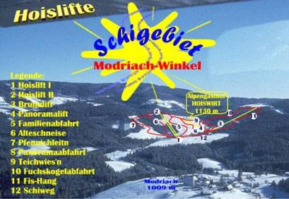 Modriach sítérképe