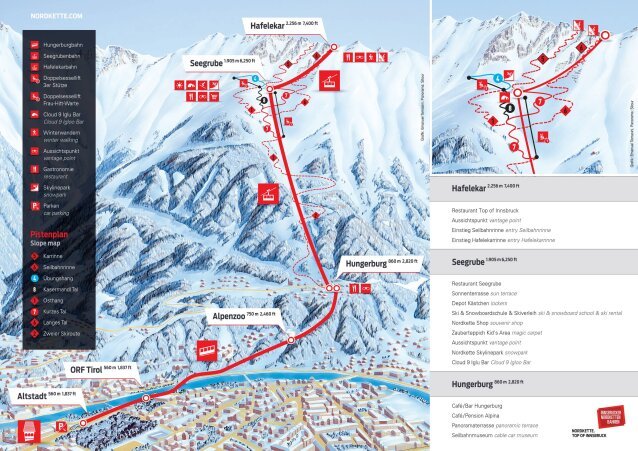 Nordkette - Innsbruck sítérképe