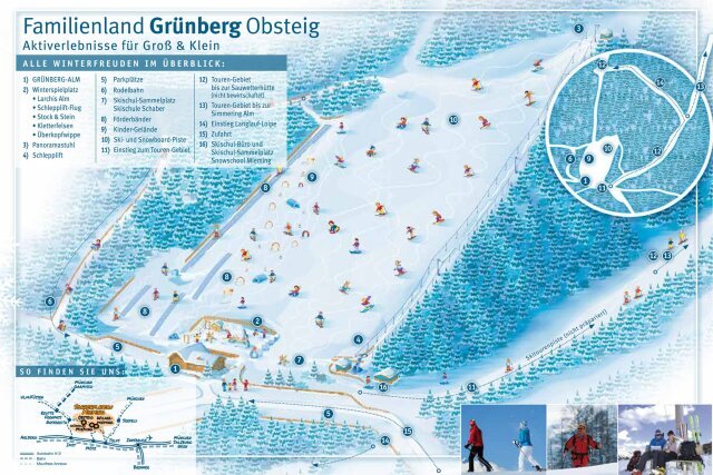 Obsteig - Grünberg sítérképe