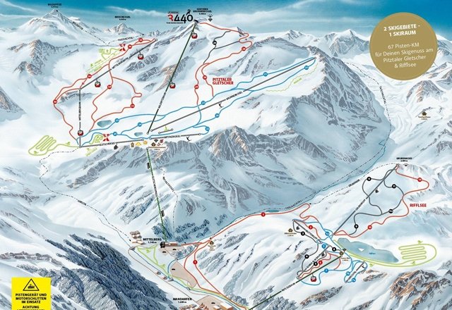Pitztal sítérképe