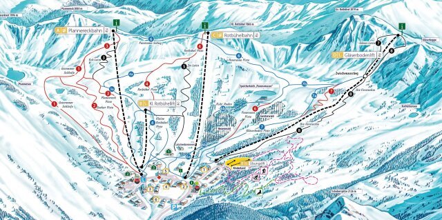 Planneralm sítérképe