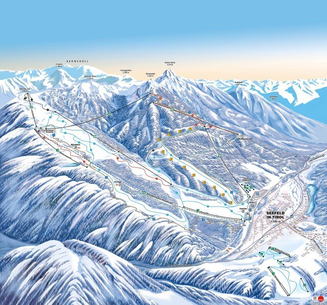 Seefeld - Rosshütte sítérképe