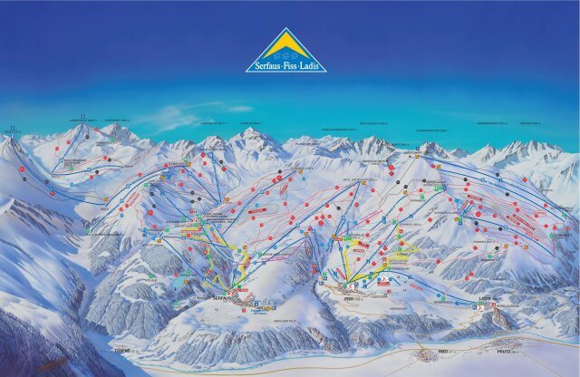 Serfaus - Fiss - Ladis sítérképe