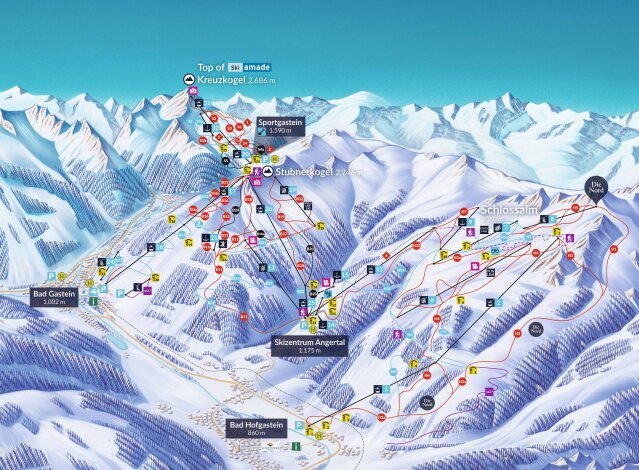 Sportgastein sítérképe