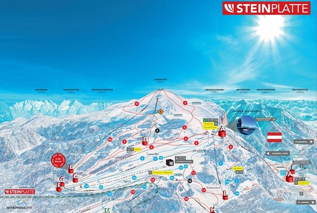 Steinplatte sítérképe