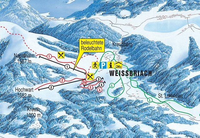 Gitschtal - Weißbriach sítérképe