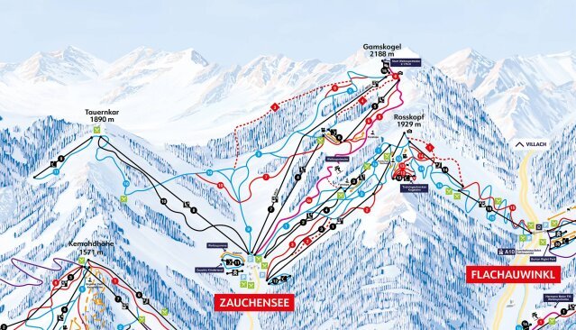 Zauchensee sítérképe