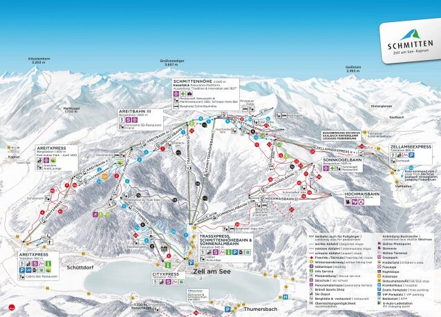 Zell am See sítérképe