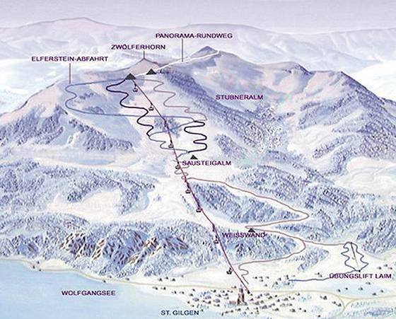 Zwölferhorn sítérképe