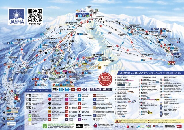 Jasná - Chopok sítérképe