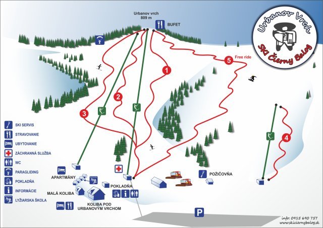 Cierny Balog sítérképe