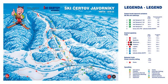 Čertov – Javorníky sítérképe