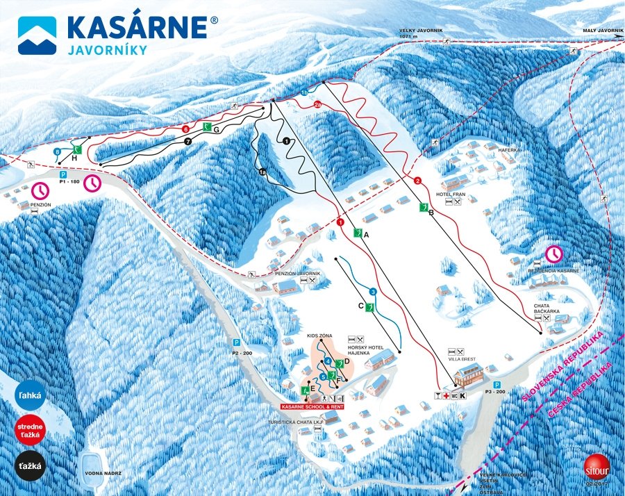 Makov - Kasárne sítérképe