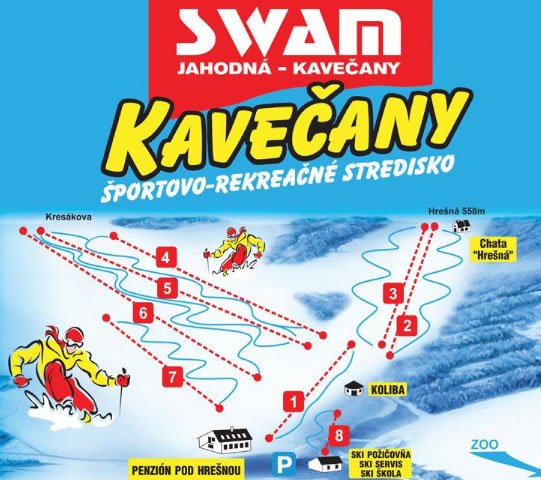 Kavecany sítérképe