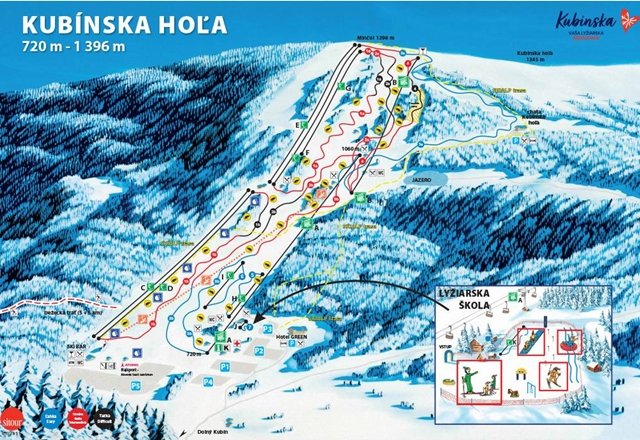 Kubinska Hola sítérképe