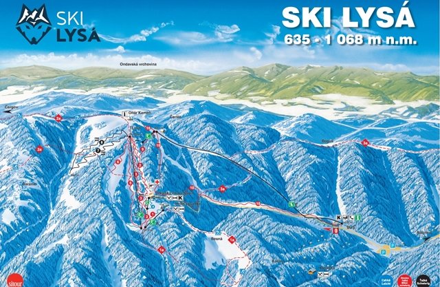 Lysá Hora sítérképe