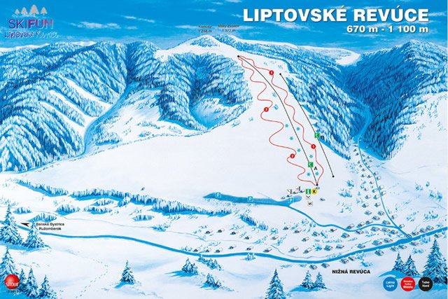 Liptovske Revuce sítérképe