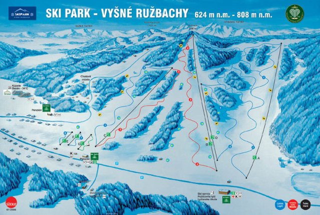 Vysne Ruzbachy sítérképe